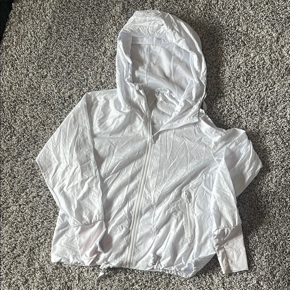 Women's White Leopard Print Hooded Jacket